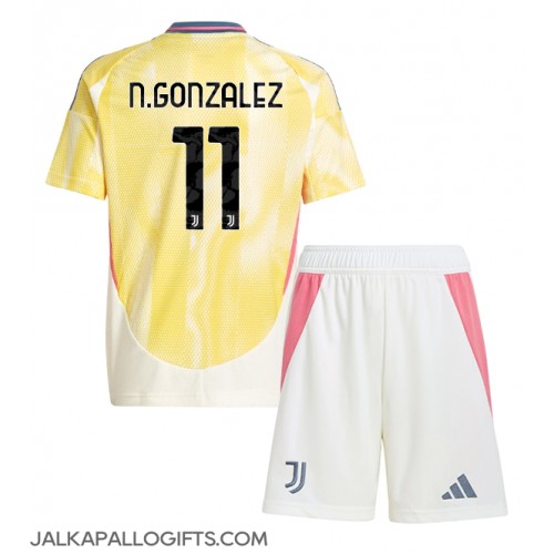 Juventus Nicolas Gonzalez #11 Vieras Peliasu Lasten 2024-25 Lyhythihainen (+ Lyhyet housut)